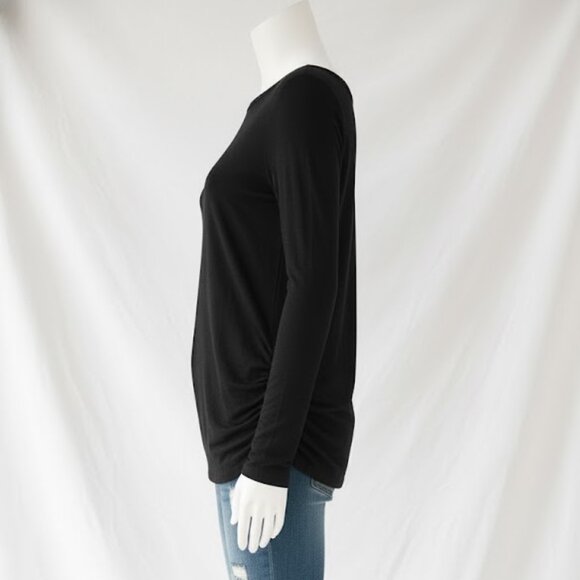NWT Sherosa Black Long Sleeve Crew Neck Tee – Lightweight Basic Shirt M - Picture 5 of 13